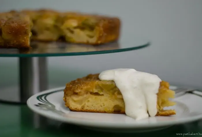 Rebarbarás fordított süti